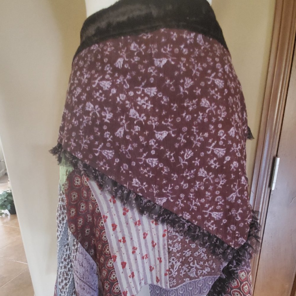Chaudry KC Boho Patch Skirt NWT Petite S - Picture 3 of 9
